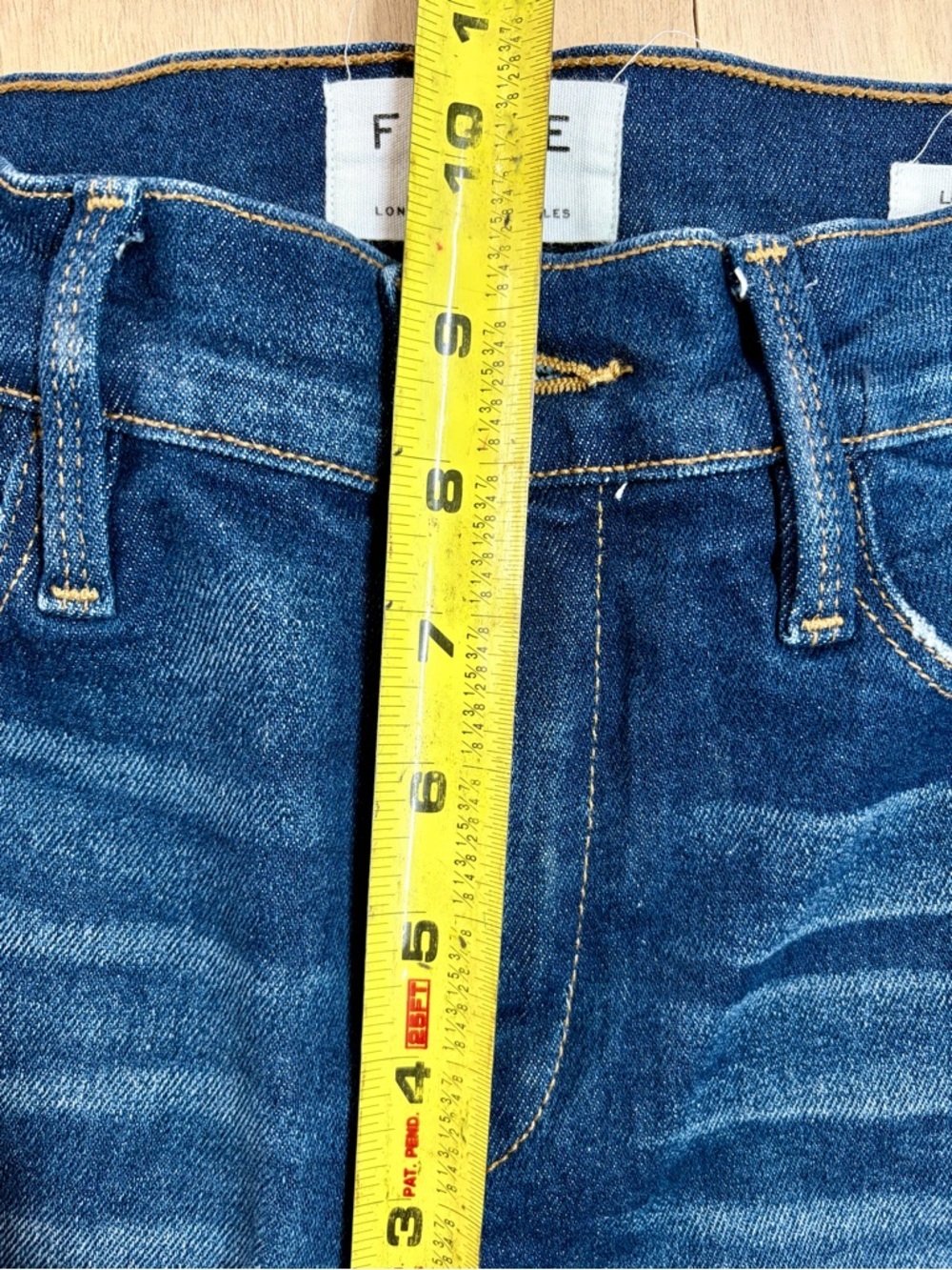 FRAME Le High Straight Jeans in Eagle Point Wash Size 25 - Picture 10 of 11